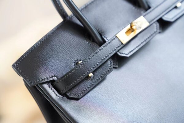 668743768c83d8e Full Handmade God Factory Bags Hermes CK88 Black Box Leather Birkin25CM Gold Hardware