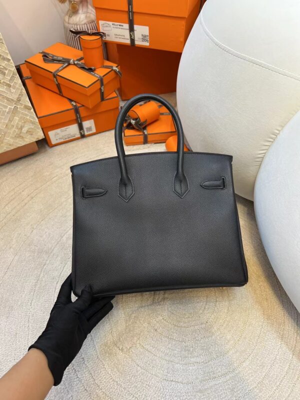 66feae6451e10d4 Taiwan Hermes Birkin 30CM Epsom Leather 89 Noir Gold Hardware