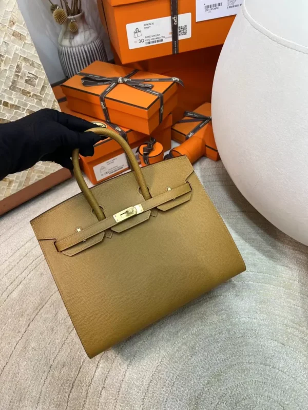 675a36a33d62cd3-jpg Handmade Hermes Birkin Sellier 25CM 2S Sesame Epsom Leather Gold Hardware