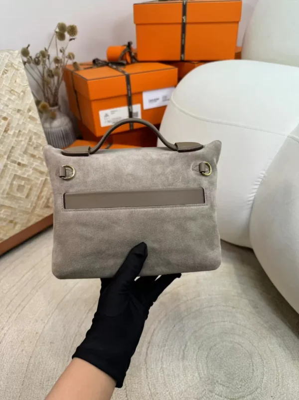 67a33f57311165d-jpg New 18 Etoupe Suede Kelly 2424 Mini 21CM Gold Hardware