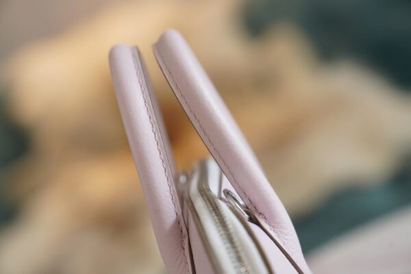 67c6a01a2f19b8c Sale Hermes Mini Bolide 18CM 09 Mauve Pale/ Three Colors Evercolor Silver Hardware