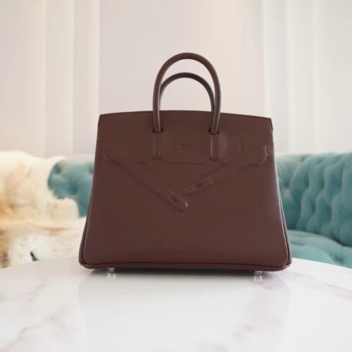 Full Handmade Hermes Birkin25CM Shadow 0G Rouge Sellier Swift Leather Women’s Bag