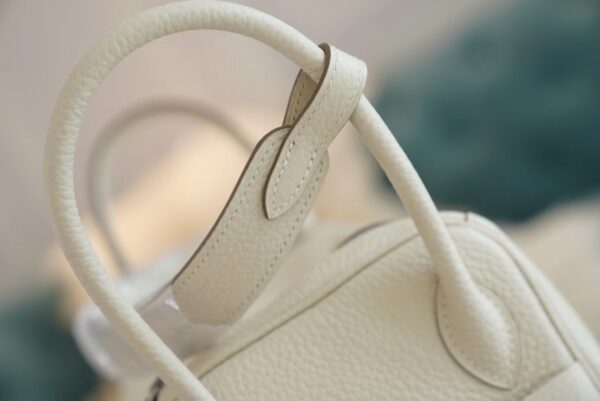 68a9e8aa70b269c New Arrival Hermes Lindy 26CM CK10 Craie Clemence Leather Silver Hardware