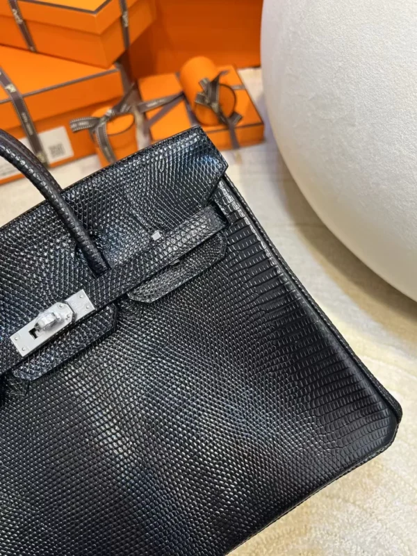 68b3a5e5f9a5a4d-jpg Hong Kong Hermes Birkin 25CM Lizard Leather 89 Noir Silver Hardware