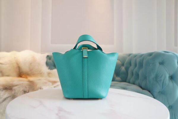 6981d496ba7eae0-1 Full Handmade Hermes U1 Verone Clemence Leather Picotin18CM Gold Hardware