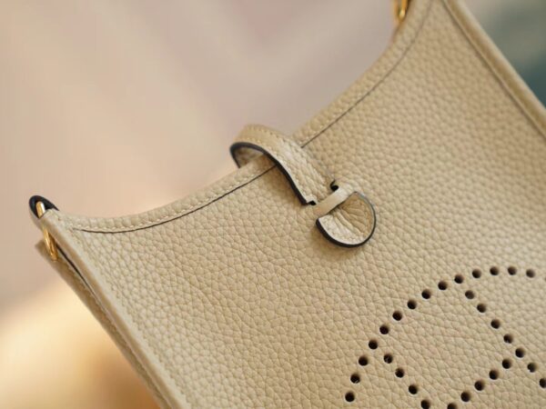 6a16b9333cf4ebb Lcmode Hermes S2 Gris Trench Clemence Leather Evelyne Mini 16CM Gold Hardware