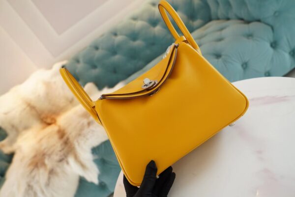 6a585c1c7c8035c Wholesale Hermes Lindy 26CM 9D Amber Evercolor Leather Shoulder Bag Silver Hardware