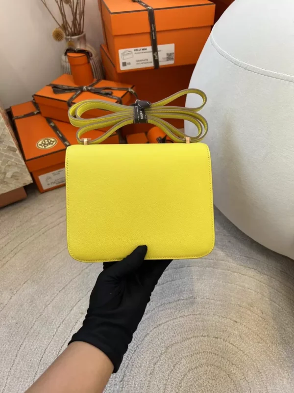6a6ee2421dfedc4-jpg Hermes Boutique Constance 19CM 9R Lime Evercolor Rose Gold Hardware