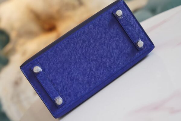 6adae32f626b5fb Full Handmade Hermes Blue Four Leathers Birkin House 20CM Silver Hardware