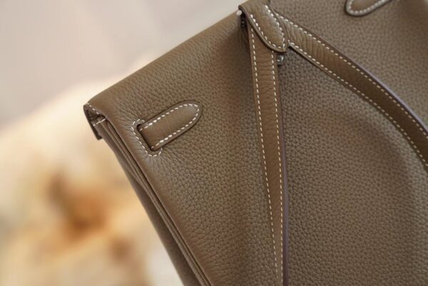 6b713cf7eb8e947 God Factory Bags Factory Hermes Kelly Ado Backpack22cm C18 Gris Etoupe Clemence Leather