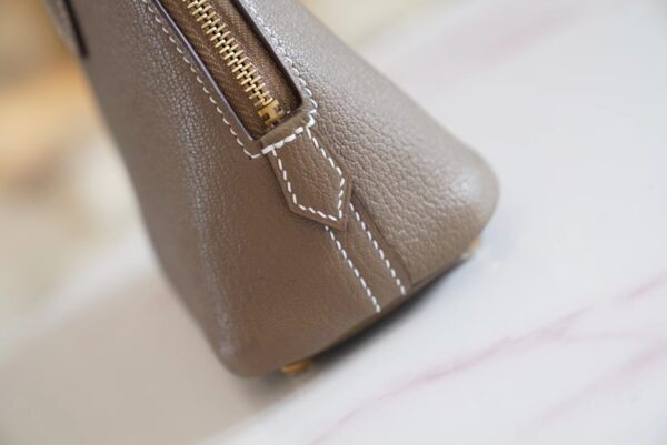 6c044cc2d5a6807 Wholesale Hermes Chevre Leather Mini Bolide 18CM CK18 Etoupe Gold Hardware