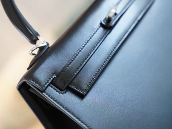 6d1d73e732834dd Wholesale Hermes Kelly25CM CK89 Nior Box Leather Women’s Bag Silver Hardware