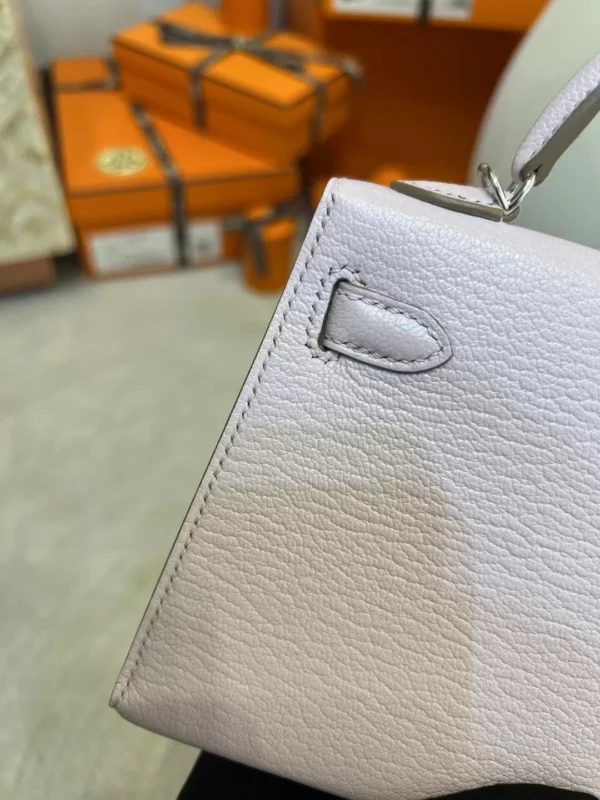 6d8de91aaa29847-jpg Taiwan Hermes Mini Kelly 19CM Chevre Leather 09 Mauve Pale Silver Hardware