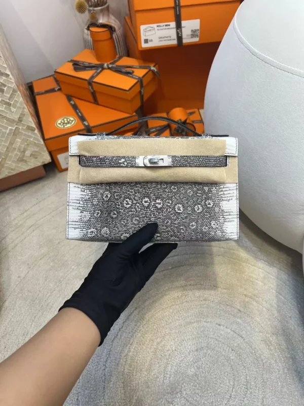 6e0bce3063cce35-jpg-1 Hermes Ombre Lizard Leather Kelly Pochette 22CM Silver Hardware