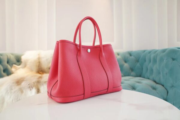 6e4216ce9e328c8 God Factory Bags Factory Hermes Garden Party36CM A5 Bougainvller Togo Leather Silver Hardware