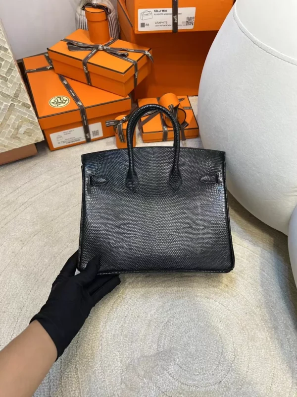 6e7989869daec4c-1-jpg Hong Kong Hermes Birkin 25CM Lizard Leather 89 Noir Silver Hardware