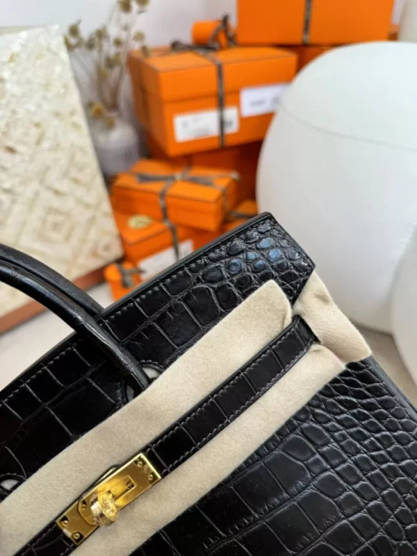 6eebb83b2b8abfd-jpg Saudi Arabia Riyadh 46 Ebene Matte Alligator Crocodile Birkin 25CM Gold Hardware
