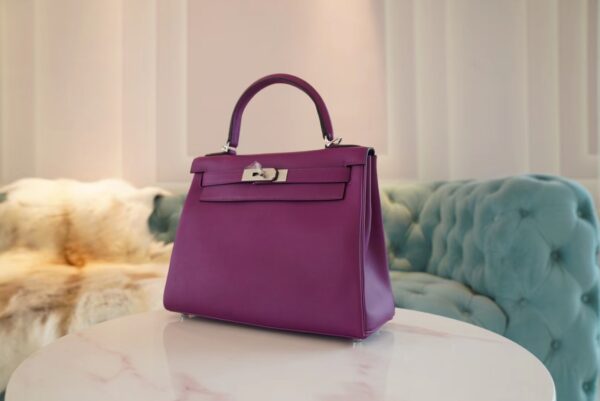 6f03261cee7f6e1 God Factory Bags Factory Hermes P9 Anemone Swift Leather Kelly 28CM Silver Hardware