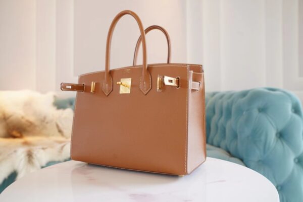 6f73bf27ab92952 Hand Stitch Hermes Birkin Bag30CM CK37 Gold Epsom Leather Gold Hardware