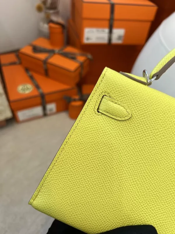 6fa9c67bd1f9f35-jpg Handmade Hermes Mini Kelly 19CM Epsom 9R Lime Silver Hardware