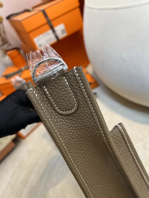 706e7cc54d61c05-jpg Handmade Hermes Evelyne 29CM 18 Etoupe Clemence Leather Silver Hardware