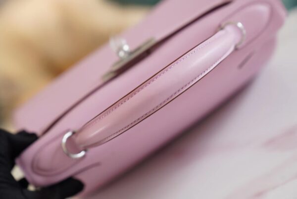 71e51bbecdeef73 Hermes Boutique Kelly Bag28CM X9 Mauve Sylyestre Swift Leather Silver Hardware