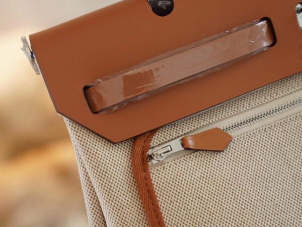 725fbd4caa205d9 God Factory Bags Hermes Herbag 31CM Beige Canvas CK37 Gold Barenia Silver Hardware
