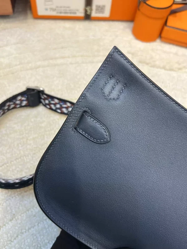 731348ecfd40fb5-jpg Taiwan Hermes Jypsiere Mini 23CM 3Y Blue Noir Swift Leather Silver Hardware
