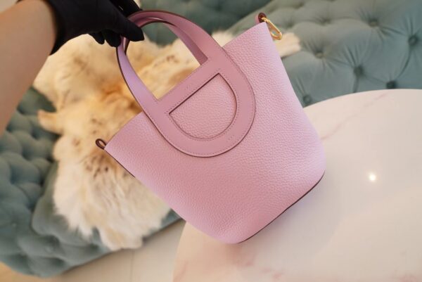 7394736955b1364 God Factory Bags Hermes In The Loop18CM X9 Mauve Sylyestre Clemence Leather Gold Hardware