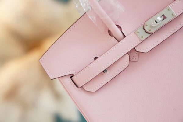 God Factory Bags Hermes Birkin Bag25CM 3Q Rose Sakura Swift Leather Silver Hardware