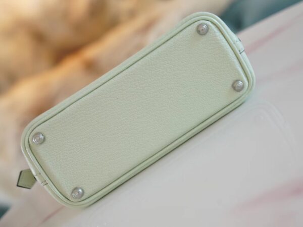 74e62652577e4d8 God Factory Bags Hermes Chevre Leather Mini Bolide 18CM 0S Vert Fizz Silver Hardware
