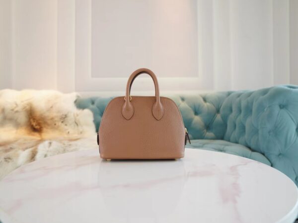 753807dce59f43f-1 New Arrival God Factory Bags Hermes Mini Bolide18CM 2J Quebracho Chevre Leather Gold Hardware
