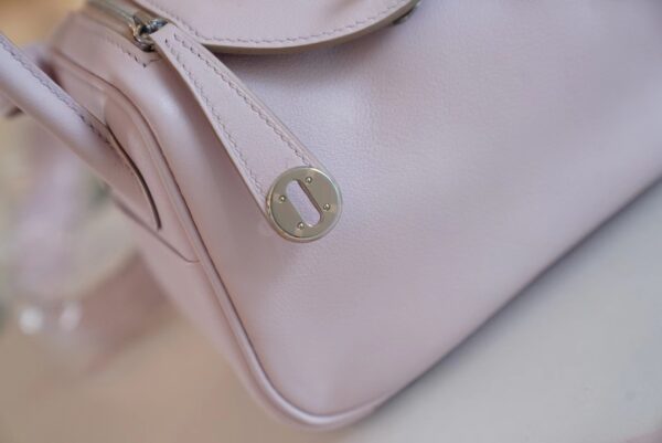 7539c405f148836 God Factory Bags Factory Hermes 09 Mauve Pale Mini Lindy 19CM Swift Leather Silver Hardware
