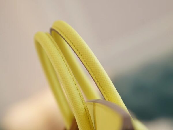 75854e86ba95109 Handmade Hermes Birkin 25CM Epsom 9R Lime Gold Hardware