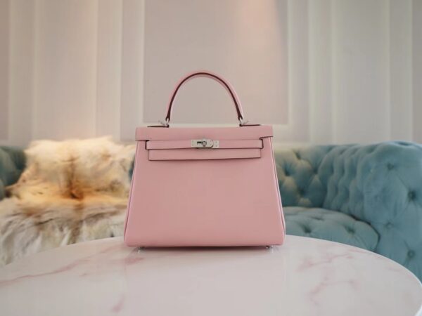 75af00687ffee33-1 Qatar Doha Hermes Kelly 25CM Swift 3Q Rose Sakura Silver Hardware