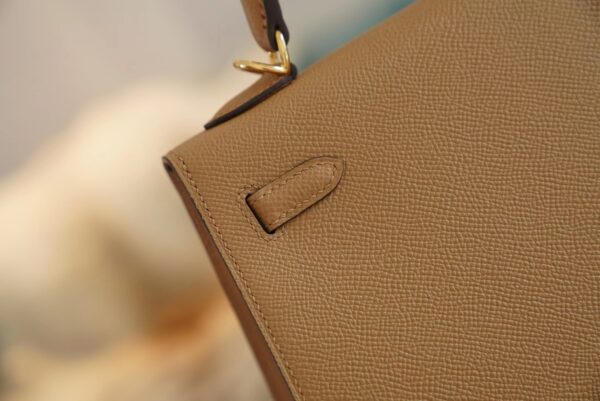 762eb743cec0f41 Stock Hermes 0M Chai Epsom Leather Kelly 25CM Tote Bag Gold Hardware