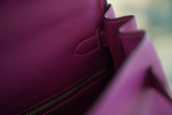 76350627f63535a God Factory Bags Factory Hermes P9 Anemone Swift Leather Kelly 28CM Silver Hardware