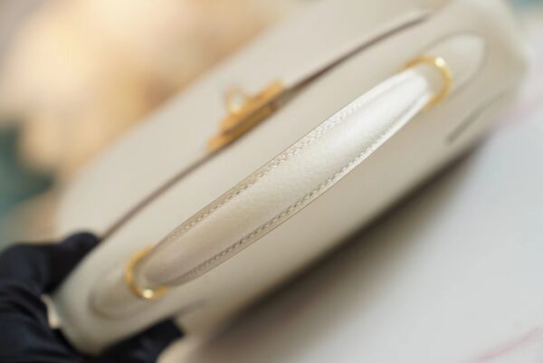 7637ea34c84fc15 Handmade God Factory Bags Hermes Togo Kelly 25CM CK10 Craie Gold Hardware