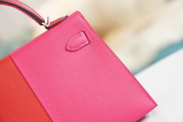 764762cd6d8b051 God Factory Bags Hermes Mini Kelly II 19CM Three Colors Epsom Leather Silver Hardware