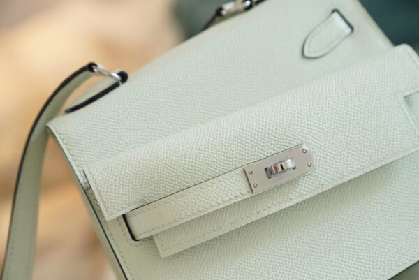 7758e5ed8d508a6 Fashion Hermes Kelly II Sellier En Desordre 20 0S Vert Fizz Epsom Silver Hardware
