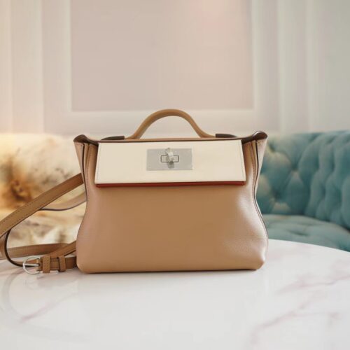 God Factory Bags Factory Hermes Mini Kelly 24/24 0M Chai Three Colors Evercolor Leather
