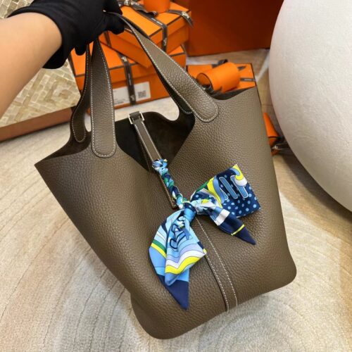 USA Washington Hermes Picotin 22CM 18 Etoupe TC Leather Gold Hardware