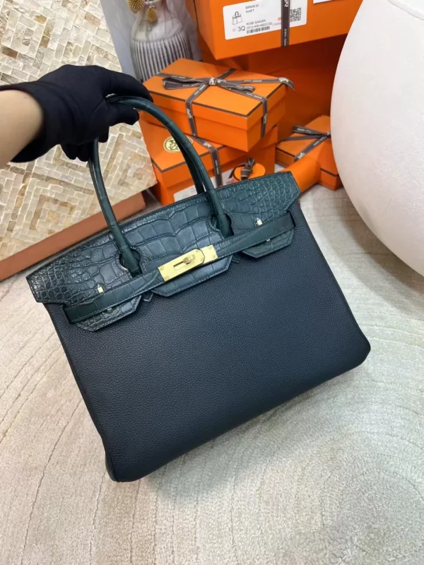 7a238f906b2381b-jpg Hermes Birkin Touch 30CM 6O Vert Cypres Matte Alligator Crocodile / Togo Gold Hardware
