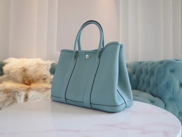 7a373fd528a15ed Sale God Factory Bags Hermes Garden Party30CM 7G Cile Negonda Leather Silver Hardware