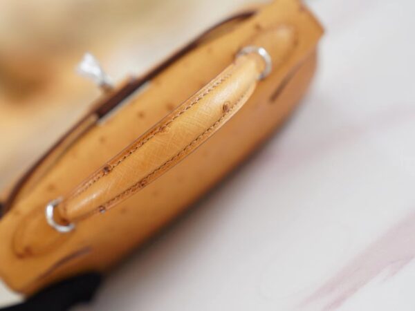 7a7690b0fdc3384 Hermes Boutique Tabac-Camel South Africa KK Ostrich Mini Kelly II 19CM