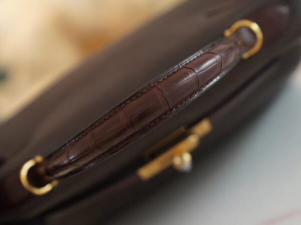 7a825795efb4ce9 God Factory Bags Hermes Barenia Faubourg/ Matte Crocodile Kelly Touch 28CM 46 Ebene Gold Hardware
