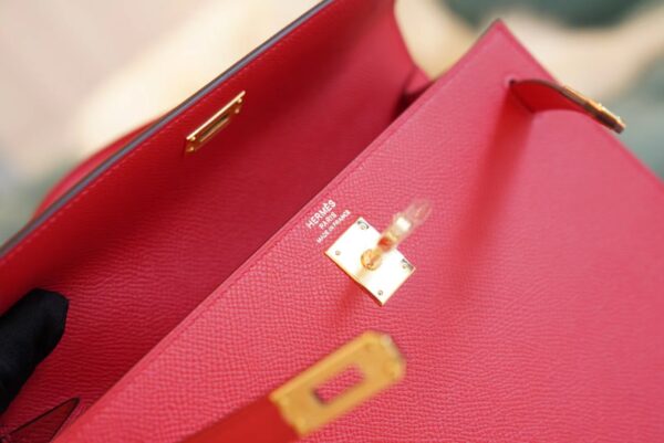 7b4bb150502d9c3 Wholesale Hermes Kelly 25CM Q5 Rouge Casaque Epsom Leather Gold Hardware