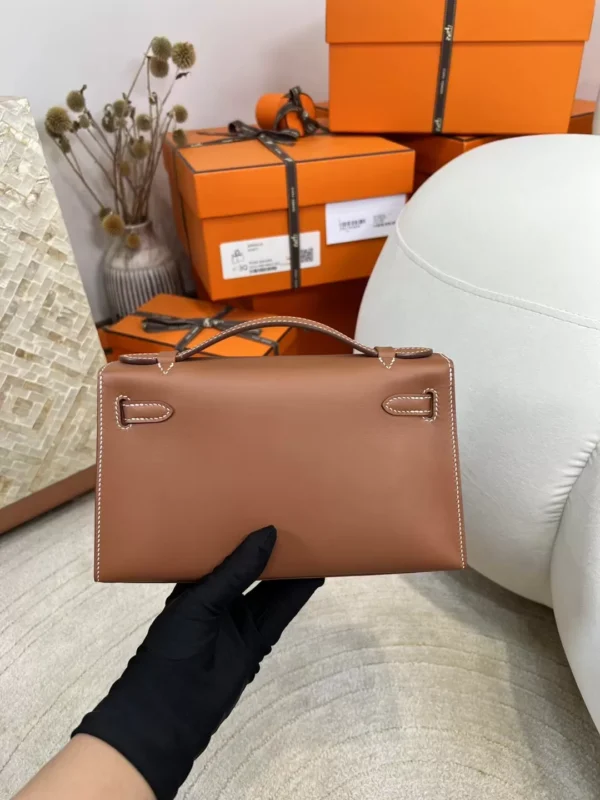 7b6439172b1ae57-jpg Taiwan Hermes Swift 37 Gold Kelly Pochette 22CM Silver Hardware