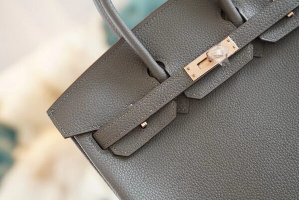 7b98da78009a8f1 Hermes Handmade Boutique 8F Etain Togo Leather Birkin25CM Rose Gold Hardware