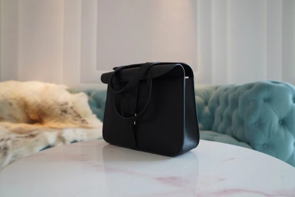 7c18bd4576abf74 God Factory Bags Hermes CK89 Black Clemence Leather Halzan Mini 20CM Silver Hardware
